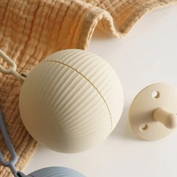 Attache tétine silicone sable