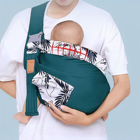 Echarpe de portage turquoise coton doux et léger