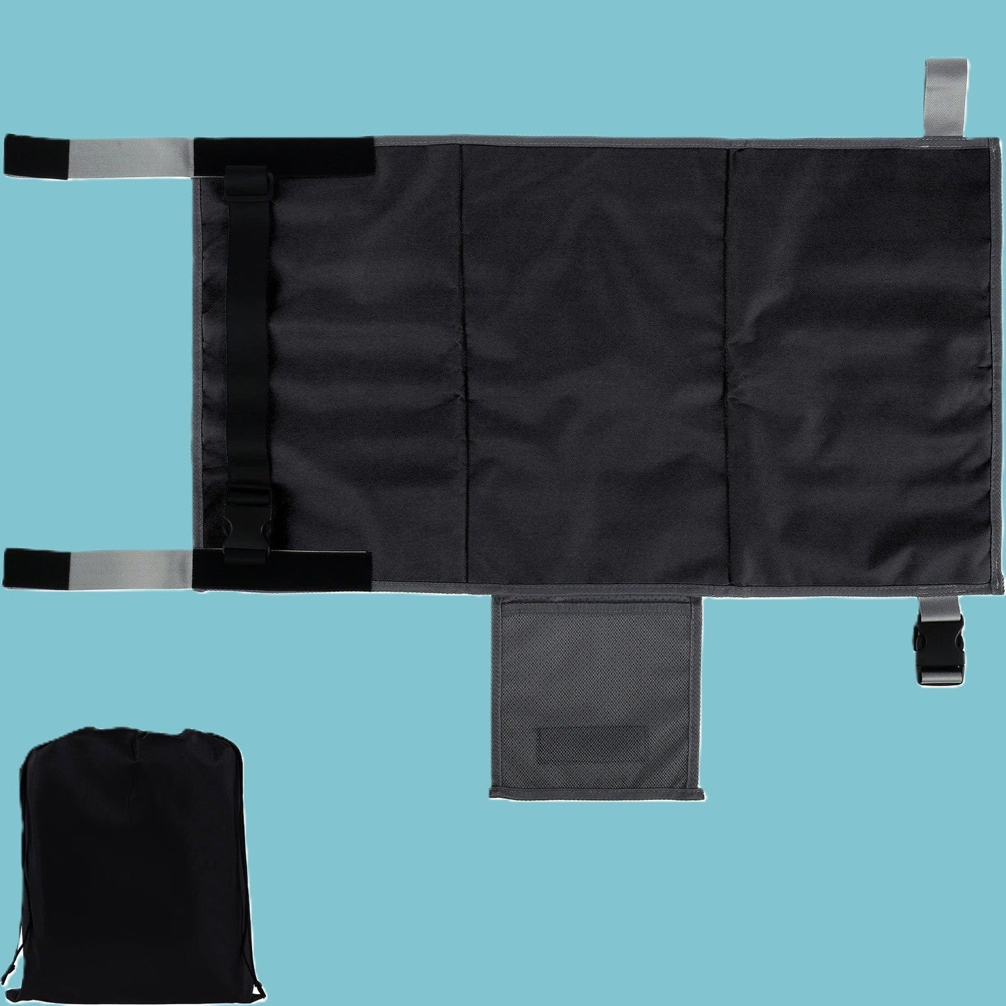 Hamac bébé pour l'avion noir avec sac de rangement.