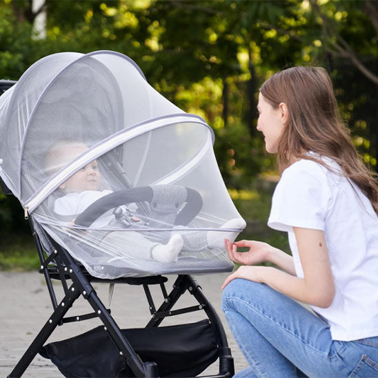 Moustiquaire bebe protectrice blanche