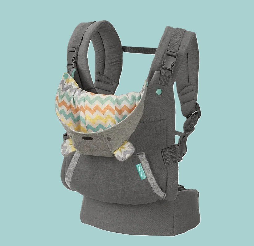 Porte bébé physiologique koala gris.
