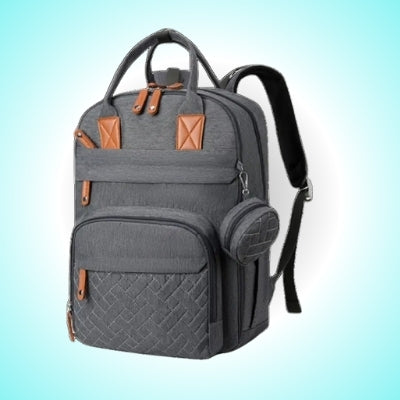 Sac à dos à langer gris foncé haut de gamme