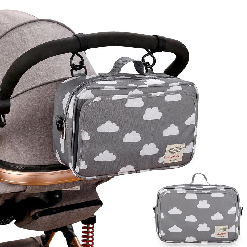 Sac a langer gris motifs nuages