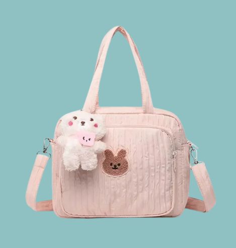 Sac à langer ourson compact rose
