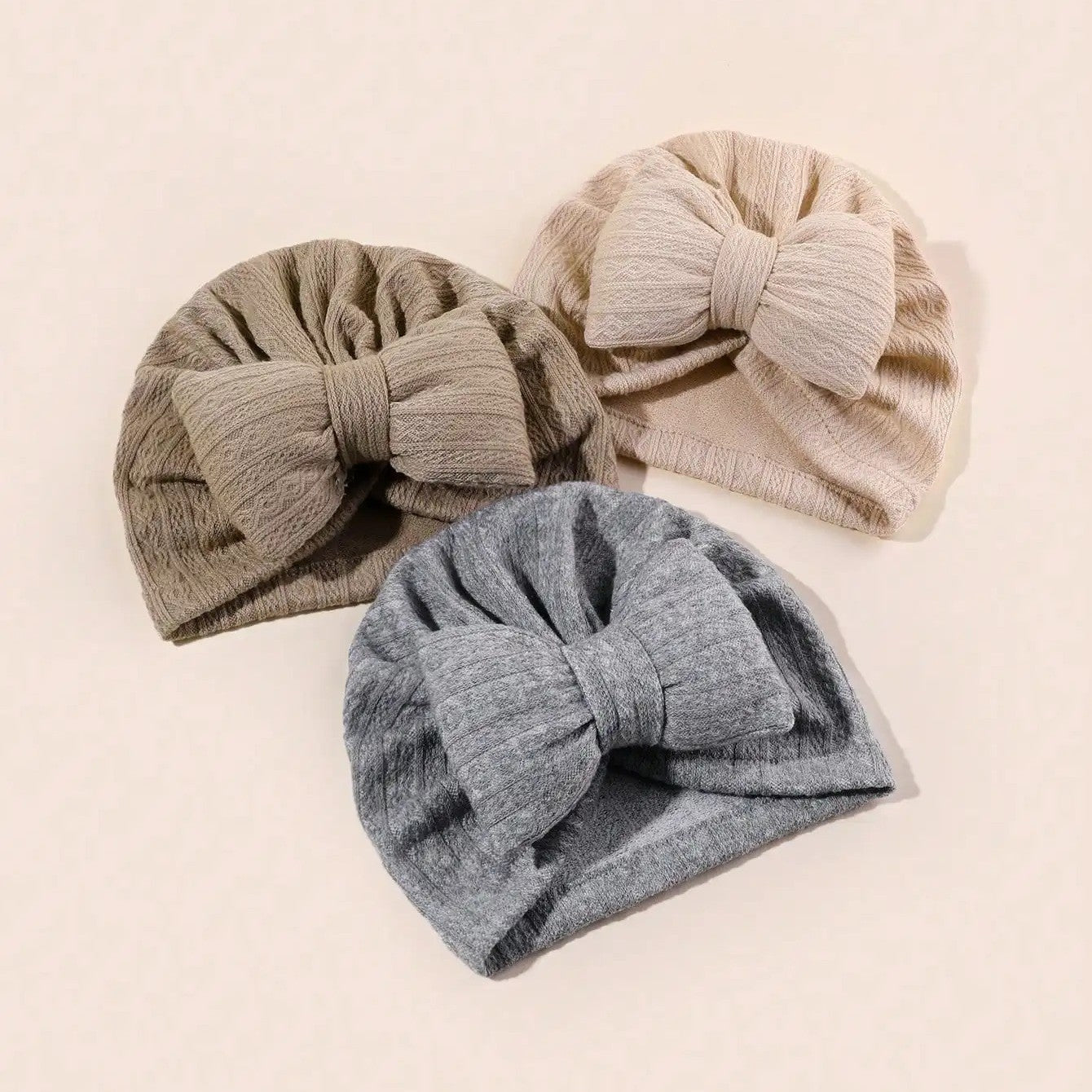 Turban bebe fille paquet de trois.