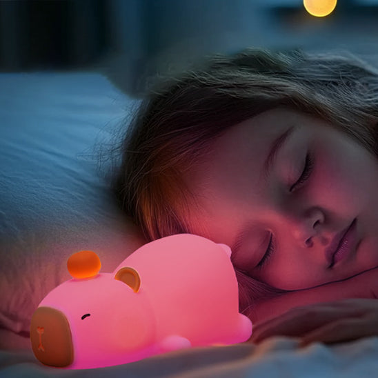 Veilleuse enfant animal lumière rose