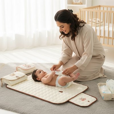 Tapis à langer nomade | Compact et Hygiénique