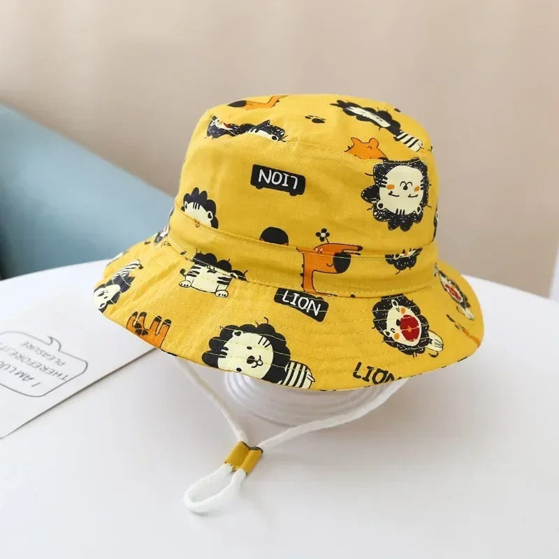 Bob bebe en coton jaune aux motifs lions.