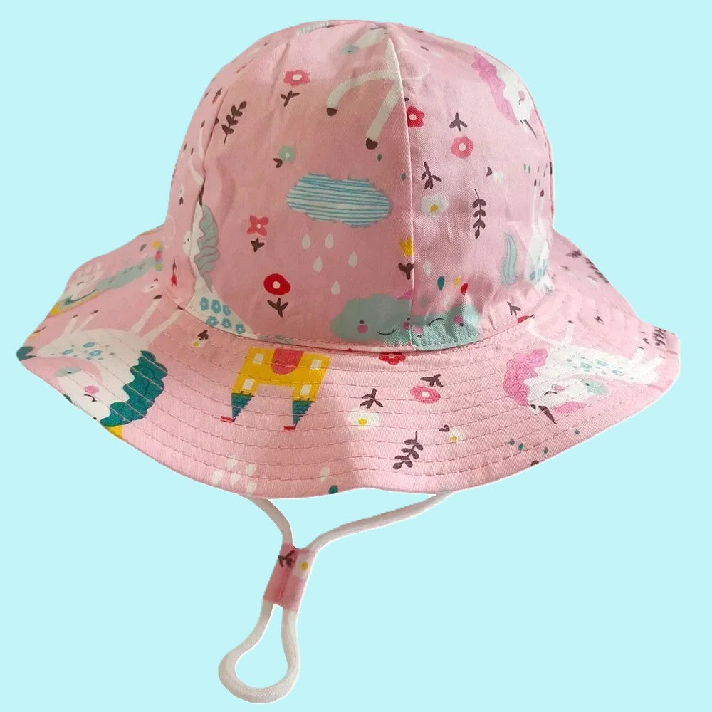 Bob bebe rose en coton aux motifs licornes.