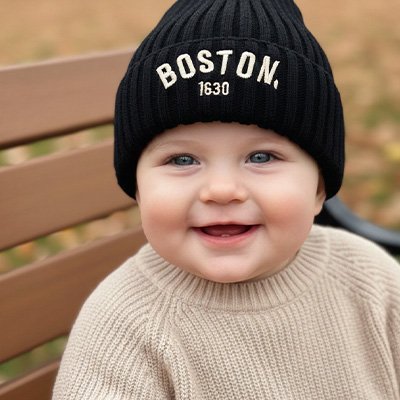 Bonnet bebe Boston noir.