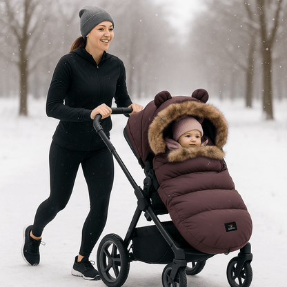 Chancelière Bébé | Grand Froid Prune™ - Mon Petit Précieux