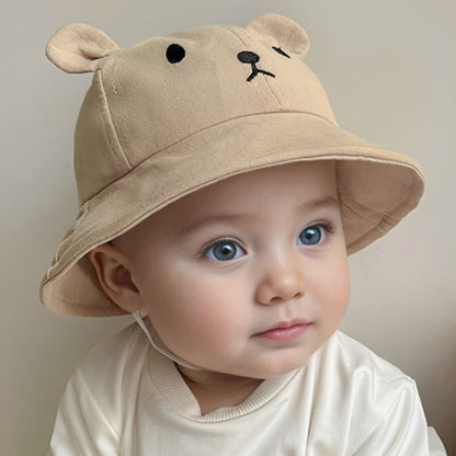 Chapeau bébé ourson couleur café