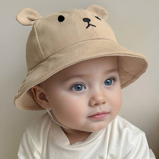 Chapeau bébé ourson couleur café