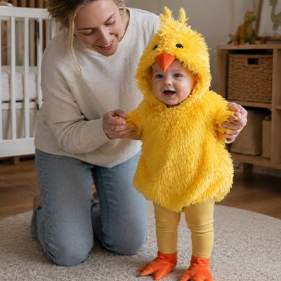 Déguisement bébé poussin mignon pour premier Halloween.