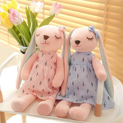 Doudou bébé duo petites lapines mignonnes