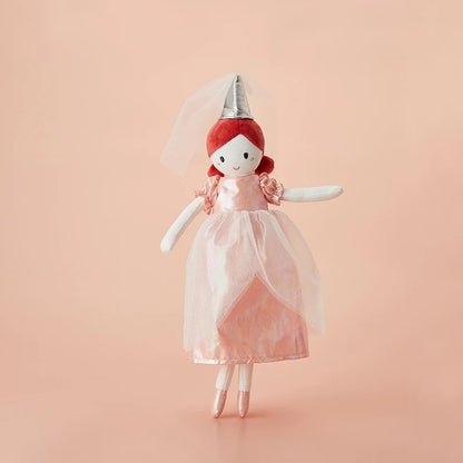 Doudou bébé fille poupée princesse-rose