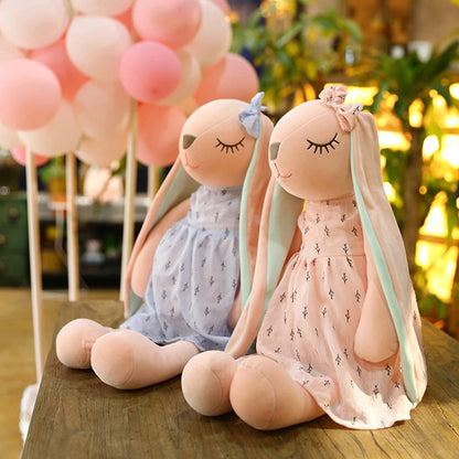Doudou bébé petites lapines peluche fête enfant