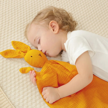 Doudou lapin orange apaisant