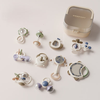 Hochet pour bébé 11 pcs offert avec coffret de rangement.