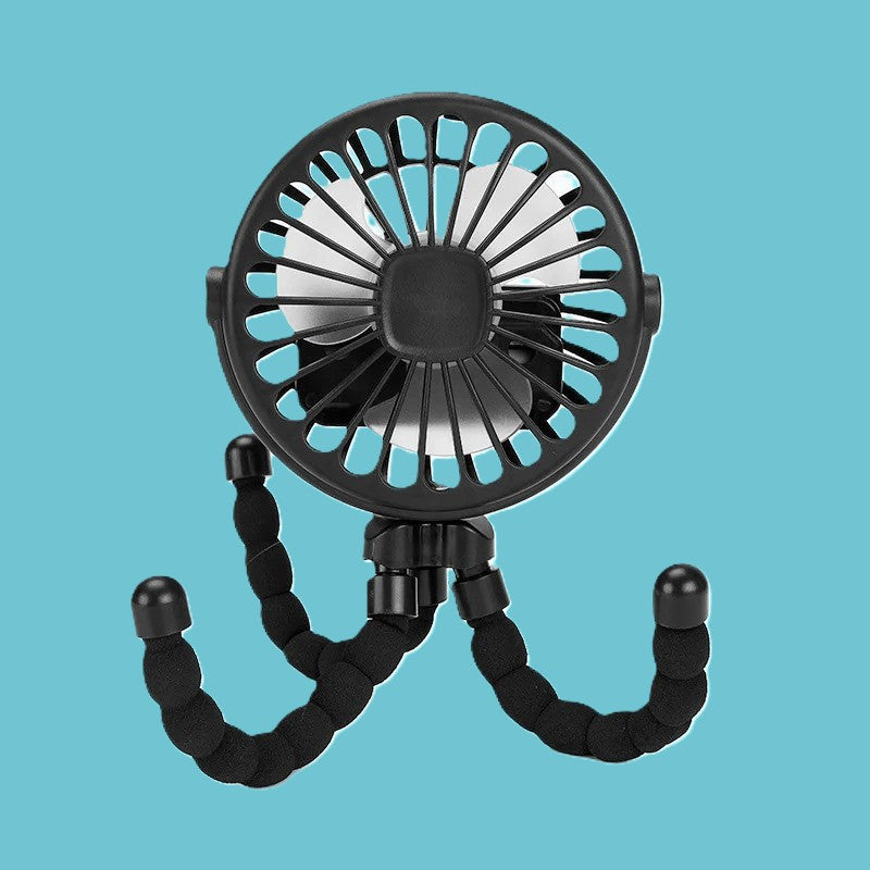 Mini ventilateur pieuvre noir
