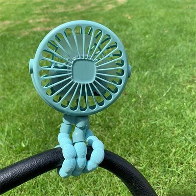 Mini ventilateur bébé octopus bleu