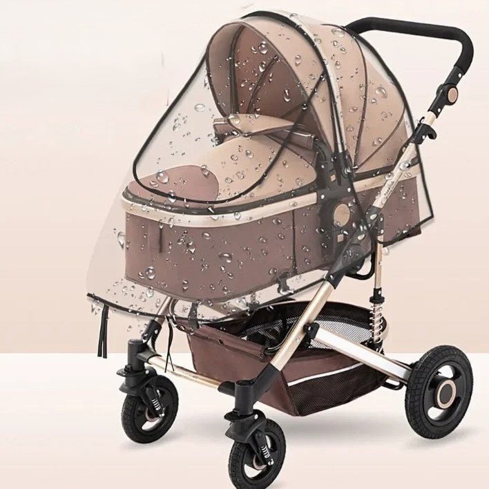 Protection pluie poussette sur landau