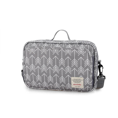 Sac a langer gris motif fléché