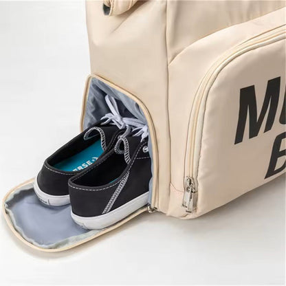 Grand sac a langer avec compartiment à chaussures pratique