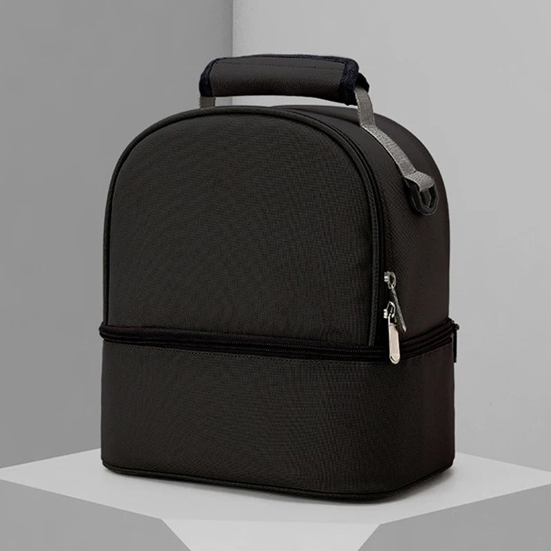 Petit sac bebe isotherme doubles zones noir.