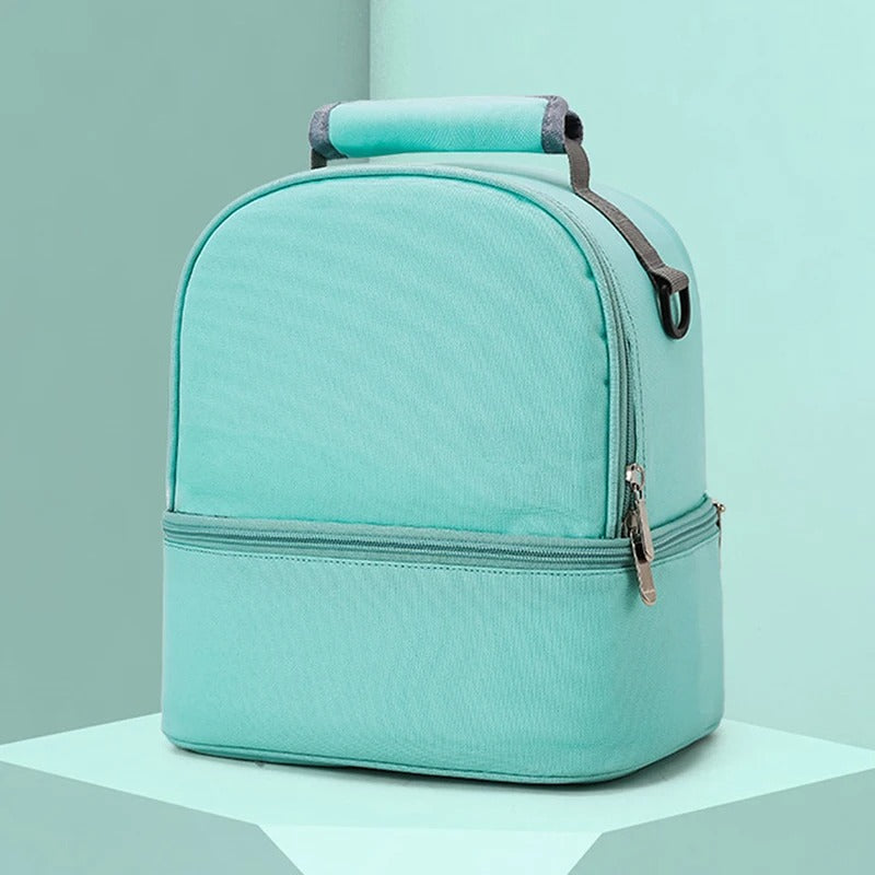 Sac bebe isotherme vert menthe.