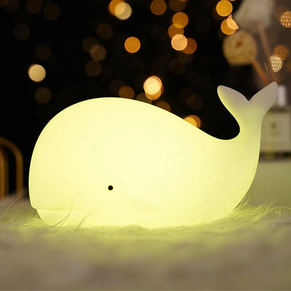 Veilleuse baleine lumineuse blanche